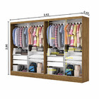 Closet Casal Duplo Belém 4 Portas 4 Gavetas Carioca Móveis