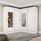 Closet Casal Duplo Belém 4 Portas Com Espelho 4 Gavetas Cario