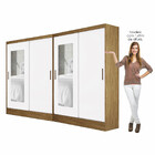 Closet Casal Duplo Belém 4 Portas Com Espelho 4 Gavetas Cario
