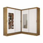 Closet Casal Duplo Belém 4 Portas Com Espelho 4 Gavetas Cario