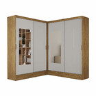 Closet Casal Duplo Belém 4 Portas Com Espelho 4 Gavetas Cario