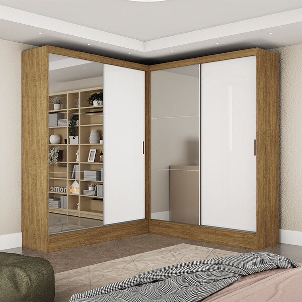 Closet Casal Duplo Belém 4 Portas Plus 4 Gavetas Carioca Móve