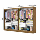 Closet Casal Duplo Belém 4 Portas Plus 4 Gavetas Carioca Móve