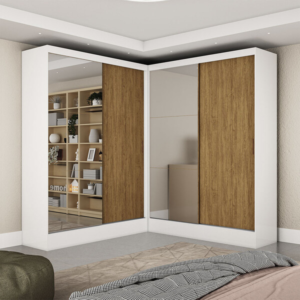 Closet Casal Duplo Belém 4 Portas Plus 4 Gavetas Carioca Móve