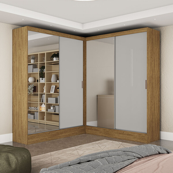 Closet Casal Duplo Belém 4 Portas Plus 4 Gavetas Carioca Móve