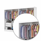Closet Casal Duplo Belém 4 Portas Premium 4 Gavetas Carioca M
