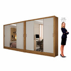 Closet Casal Duplo Fortaleza 6 Portas Plus 12 Prateleiras