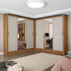 Closet Casal Duplo Fortaleza 6 Portas Plus 12 Prateleiras