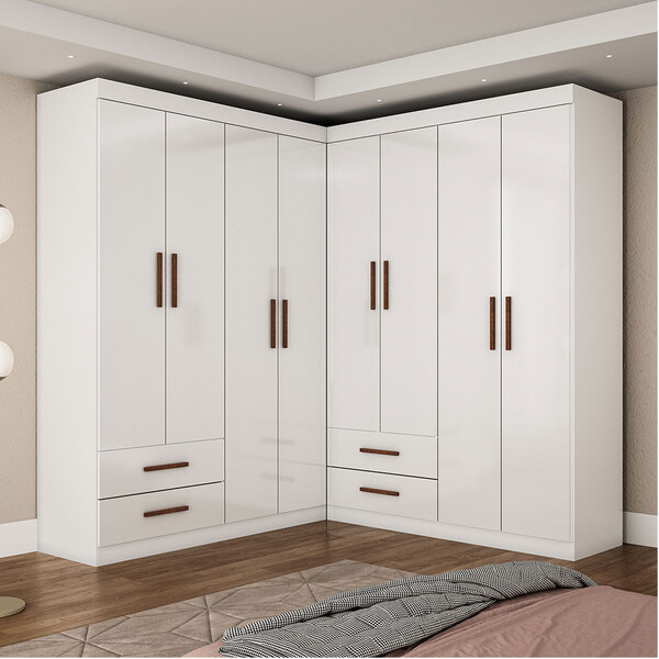 Closet Casal Duplo Lu 8 Portas 4 Gavetas | Leroy Merlin