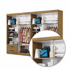 Closet Casal Duplo Lu 8 Portas 4 Gavetas Com Espelho