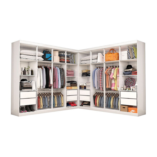 Closet Casal Duplo Rubi 8 Gavetas Carioca Móveis | Leroy Merlin