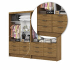 Closet Casal Duplo Sevilha 4 Portas 12 Gavetas Carioca Móveis