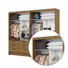 Closet Casal Duplo Sevilha 4 Portas 12 Gavetas Carioca Móveis