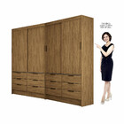 Closet Casal Duplo Sevilha 4 Portas 12 Gavetas Carioca Móveis