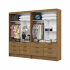 Closet Casal Duplo Sevilha 4 Portas Com Espelho 12 Gavetas Ca