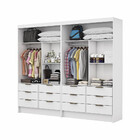 Closet Casal Duplo Sevilha 4 Portas Plus 12 Gavetas Carioca M