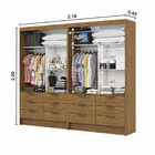 Closet Casal Duplo Sevilha 4 Portas Plus 12 Gavetas Carioca M