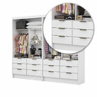 Closet Casal Duplo Sevilha 4 Portas Premium 12 Gavetas Carioc