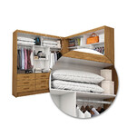 Closet Casal Duplo Sevilha Premium 18 Gavetas Carioca Móveis