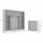 Closet Casal Ele E Ela 8 Prateleiras E Cômoda 10 Gavetas Bran