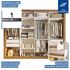 Closet Casal Florença 4 Gavetas Carvalho/branco -  Minastex