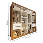 Closet Casal Florença 4 Gavetas Carvalho/branco -  Minastex