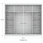 Closet Casal Helena Diamantina 8 Prateleiras Branco Fosco - P