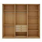 Closet Casal Infinity 3 Gavetas 7 Prateleiras Savana - Genial