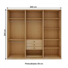 Closet Casal Infinity 3 Gavetas 7 Prateleiras Savana - Genial