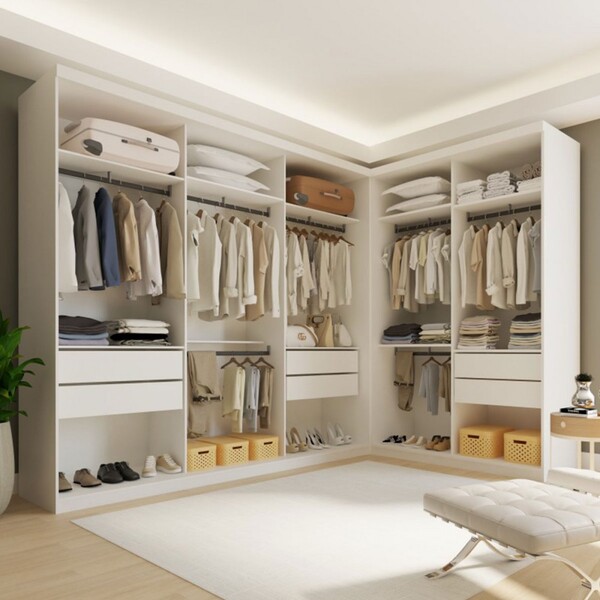 Closet Casal Jersey 6 Gavetas Branco - Panorama Móveis