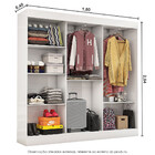 Closet Casal Juliana 5 Prateleiras Carioca Móveis