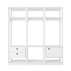 Closet Casal Modulado Com 3 Cabideiros 1 Porta 2 Gavetas Bran
