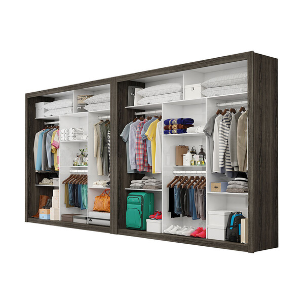 Closet Casal Premium Clarice 8 Prateleiras Carioca Moveis