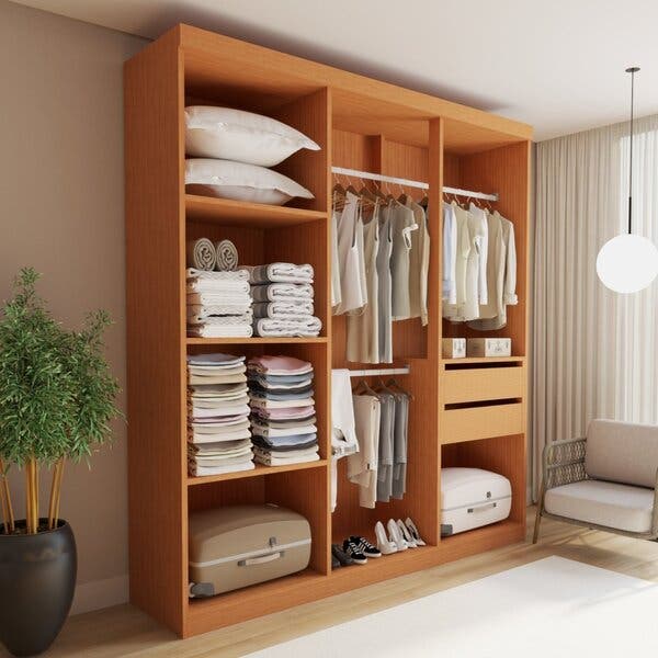 Closet Casal Sem Portas 2 Gavetas Lyon Cinamomo | Leroy Merlin