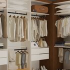 Closet Casal Sem Portas 2 Módulos 6 Gavetas França Carvalho