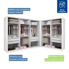 Closet Casal Sem Portas 2 Módulos 6 Gavetas França Minastex