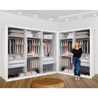 Closet Casal Sem Portas 2 Módulos 6 Gavetas França Minastex