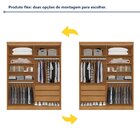 Closet Casal Sem Portas 3 Gavetas Caribe Cinamomo