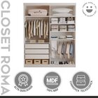 Closet Casal Sem Portas 3 Gavetas Roma Branco