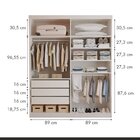 Closet Casal Sem Portas 3 Gavetas Roma Branco