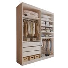 Closet Casal Sem Portas 3 Gavetas Roma Branco