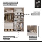 Closet Casal Sem Portas 3 Gavetas Roma Branco