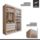 Closet Casal Sem Portas 3 Gavetas Roma Branco