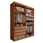 Closet Casal Sem Portas 3 Gavetas Roma Cinamomo