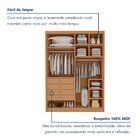 Closet Casal Sem Portas 4 Gavetas 100% Mdf Eloá Cinamomo  Cin