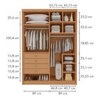 Closet Casal Sem Portas 4 Gavetas 100% Mdf Eloá Cinamomo  Cin