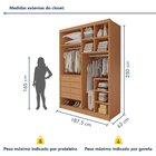 Closet Casal Sem Portas 4 Gavetas 100% Mdf Eloá Cinamomo  Cin