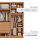 Closet Casal Sem Portas 4 Gavetas 100% Mdf Eloá Cinamomo  Cin