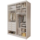 Closet Casal Sem Portas 4 Gavetas Bergamo Branco