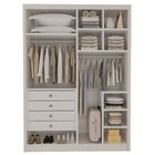 Closet Casal Sem Portas 4 Gavetas Bergamo Branco
